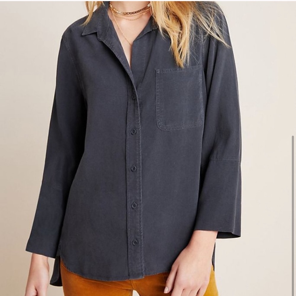 Cloth & Stone Cassia Black Buttondown